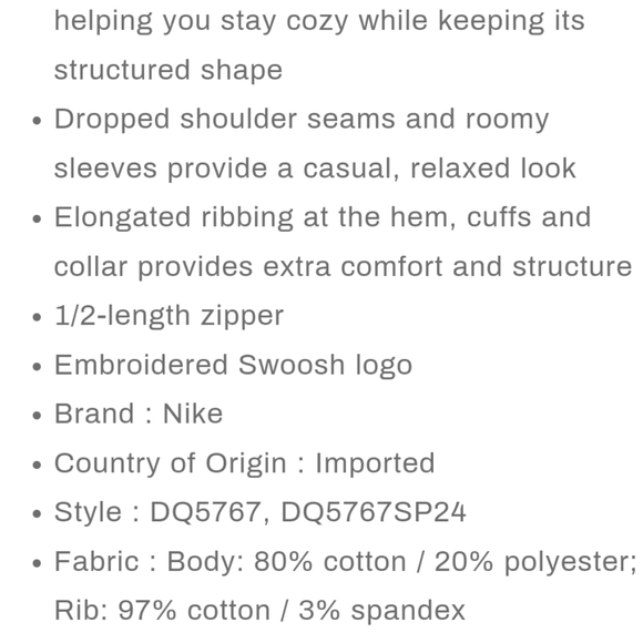 Nike Women's Sportswear Phoenix Fleece Oversized ½-zip Crop Sweatshirt - Sail - Picture 8 of 13